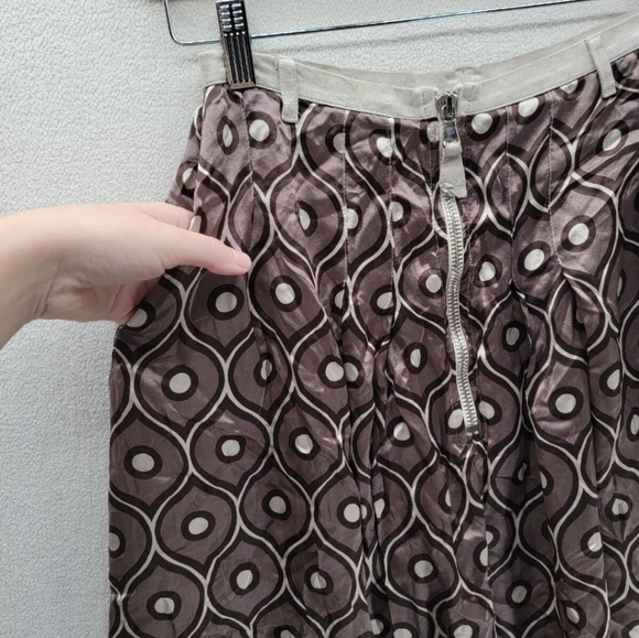 NWT KristenseN Du Nord 100% Silk Made in Italy A-line Zip $565 Skirt Size-0 - Picture 6 of 8